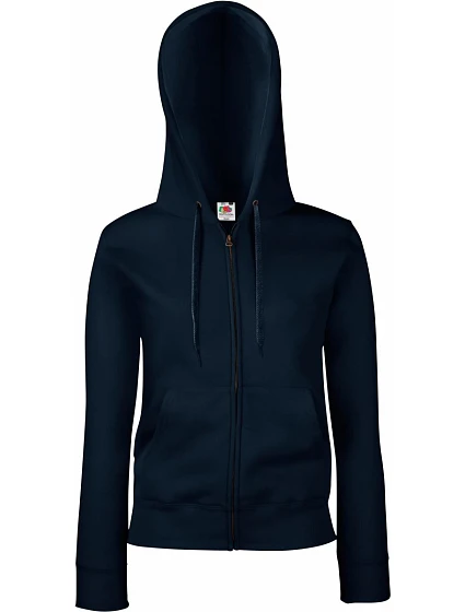 Fruit of the Loom Premium Lady-Fit Hooded Jacket Dámská mikina s kapucí 16.2118 deep navy Fruit of the Loom Premium Lady-Fit Hooded Jacket Dámská mikina s kapucí 16.2118 deep navy