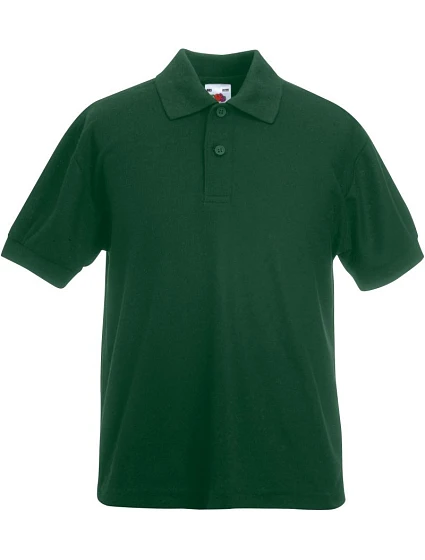 Fruit of the Loom Kids 65/35 Polo Dětské piqué polo 16.3417 bottle green Fruit of the Loom Kids 65/35 Polo Dětské piqué polo 16.3417 bottle green