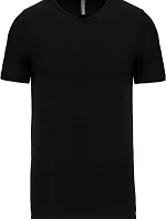 Kariban K 3014 Pánské elastické tričko s výstřihem do V 20.3014 black