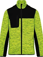 WK WK 9108 Pánská pracovní pletená fleecová bunda 20.9108 fluorescent yellow melange/black
