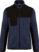 WK WK 9108 Pánská pracovní pletená fleecová bunda 20.9108 navy melange/black