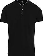 Kariban K 223 Pánské polo s mao límcem 20.K223 black/oxford grey