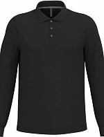 Kariban K 243 Pánské piqué polo s dlouhým rukávem 20.K243 black