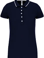 Kariban K 252 Dámské kontrastní piqué polo 20.K252 navy/white/red