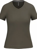 Kariban K 381 Dámské tričko s výstřihem do V 20.K381 dark khaki