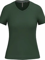 Kariban K 381 Dámské tričko s výstřihem do V 20.K381 forest green