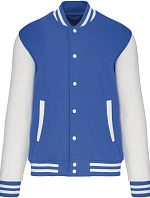 Kariban K 497 Unisex college bunda "Teddy" 20.K497 light royal/white