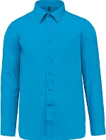 Kariban K 545 Popelínová košile "Jofrey" s dlouhým rukávem 20.K545 bright turquoise