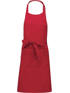 Kariban K 890 Zástěra s laclem "Sommelier" 20.K890 red