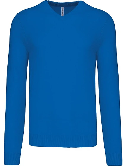 Kariban K 965 Pánský svetr s výstřihem do V 20.K965 light royal blue Kariban K 965 Pánský svetr s výstřihem do V 20.K965 light royal blue