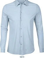 NEOBLU Balthazar Men Košile s dlouhým rukávem 24.3198 soft blue
