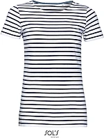 SOL'S Miles Women Dámské pruhované tričko 25.0139 white/navy