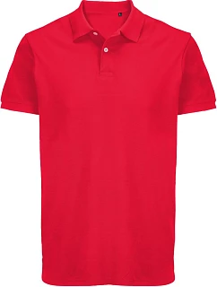 SOL'S Pacific Unisex piqué polo z těžké bavlny 25.4439 red