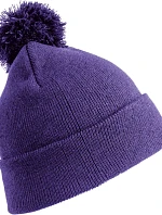 Result Headwear RC 028J Dětská pletená čepice s bambulí 28.028J purple