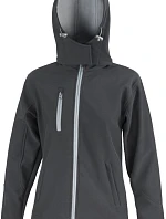 Result R 230F Dámská 3-vrstvá softshellová bunda s kapucí 30.230F black/grey
