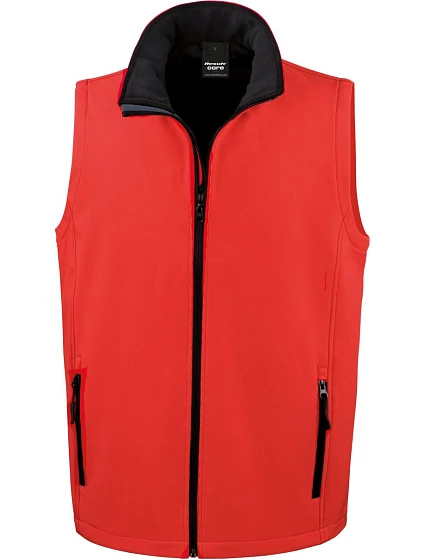 Result R 232M Pánská 2-vrstvá softshell vesta "Printable" 30.232M red/black