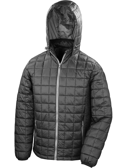 Result R 401X Prošívaná bunda s kapucí 30.401X black/phantom grey Result R 401X Prošívaná bunda s kapucí 30.401X black/phantom grey