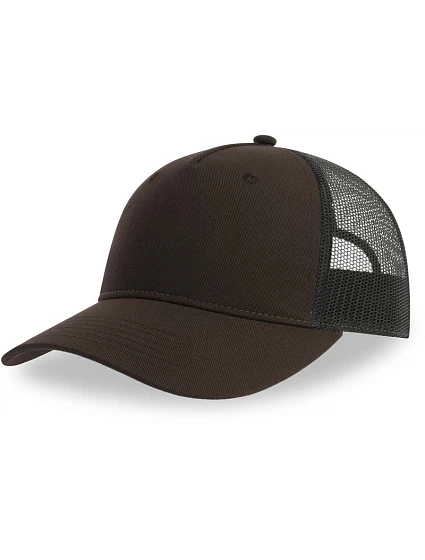 Atlantis Headwear Zion 5 panelová Trucker kšiltovka 33.0120 brown/black Atlantis Headwear Zion 5 panelová Trucker kšiltovka 33.0120 brown/black