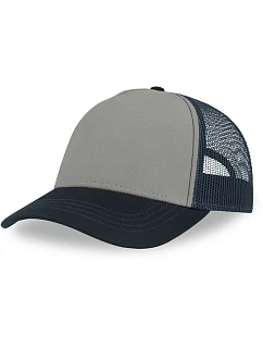 Atlantis Headwear Rapper Canvas-S 5 panelová Trucker kšiltovka 33.0234 grey/navy
