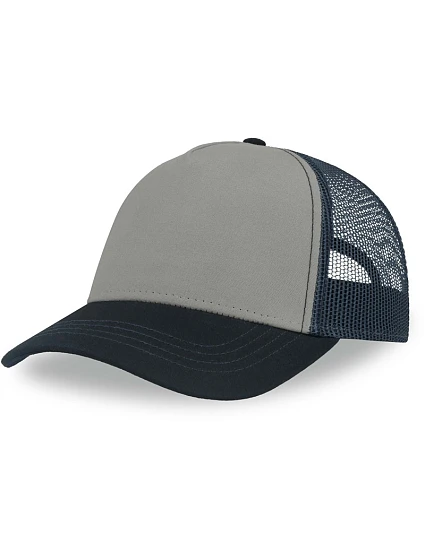 Atlantis Headwear Rapper Canvas-S 5 panelová Trucker kšiltovka 33.0234 grey/navy Atlantis Headwear Rapper Canvas-S 5 panelová Trucker kšiltovka 33.0234 grey/navy