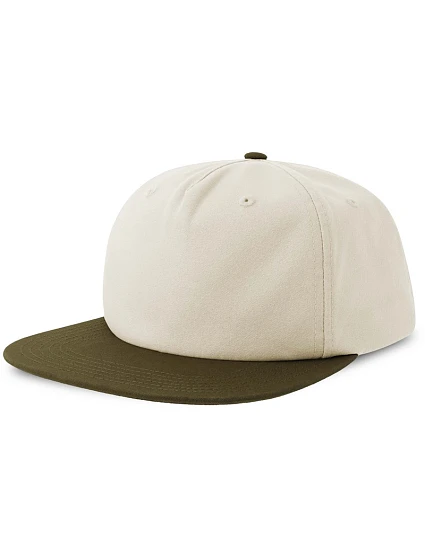 Atlantis Headwear Cruz 5 panelová baseballová kšiltovka 33.0241 off white/olive Atlantis Headwear Cruz 5 panelová baseballová kšiltovka 33.0241 off white/olive