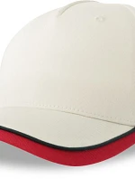 Atlantis Headwear Kid Star-S Dětská 5 panelová kšiltovka 33.0249 white/red