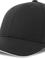 Atlantis Headwear Liberty Sandwich-S 6 panelová baseballová kšiltovka 33.0251 black/white