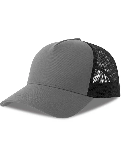 Atlantis Headwear Rapper Cotton-S 5 panelová Trucker kšiltovka 33.0260 grey/black Atlantis Headwear Rapper Cotton-S 5 panelová Trucker kšiltovka 33.0260 grey/black