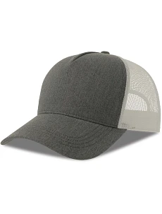 Atlantis Headwear Rapper Cotton-S 5 panelová Trucker kšiltovka 33.0260 grey melange/white