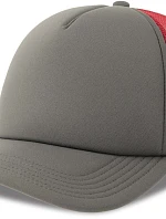Atlantis Headwear Rapper-S 5 panelová Trucker kšiltovka 33.0262 dark grey/burgundy