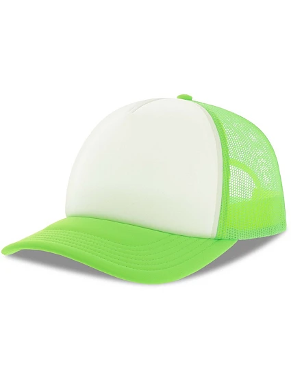 Atlantis Headwear Rapper-S 5 panelová Trucker kšiltovka 33.0262 white/green fluo Atlantis Headwear Rapper-S 5 panelová Trucker kšiltovka 33.0262 white/green fluo