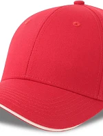 Atlantis Headwear Sport Sandwich-S 6 panelová sandwich kšiltovka 33.0275 red