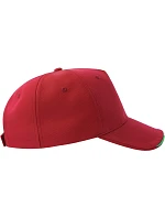 Atlantis Headwear Recy Five Italia 5 panelová kšiltovka 33.0281 red Atlantis Headwear Recy Five Italia 5 panelová kšiltovka 33.0281 red