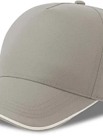 Atlantis Headwear Recy Five Piping 5 panelová sandwich kšiltovka 33.0282 grey/white