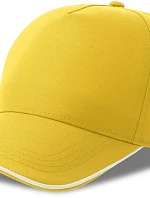 Atlantis Headwear Recy Five Piping 5 panelová sandwich kšiltovka 33.0282 yellow/white