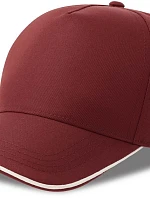 Atlantis Headwear Recy Five Piping 5 panelová sandwich kšiltovka 33.0282 burgundy/white
