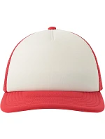 Kid 5 panelová Trucker kšiltovka white/red model 22450257 - Atlantis Headwear Kid 5 panelová Trucker kšiltovka white/red model 22450257 - Atlantis Headwear