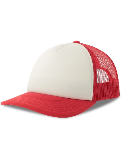 Atlantis Headwear Kid Rapper-S 5 panelová Trucker kšiltovka 33.0295 white/red Atlantis Headwear Kid Rapper-S 5 panelová Trucker kšiltovka 33.0295 white/red