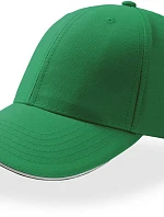 Atlantis Headwear Sport Sandwich 6 panelová baseball kšiltovka "Sport Sandwich" 33.0504 green/white