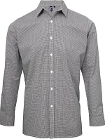 Premier PR 220 Popelínová kostkovaná košile s dl. rukávem 39.0220 black/white