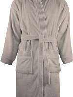 The One Towelling Bathrobe hooded Župan s kapucí 48.1021 taupe