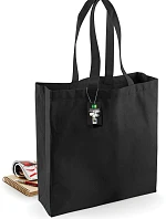 Westford Mill W 623 Fairtrade klasická bavlněná nákupní taška 50.0623 black