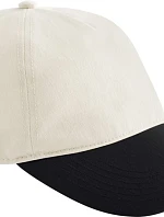 Beechfield B 67 5 panelová kontrastní kšiltovka 53.0067 natural/black