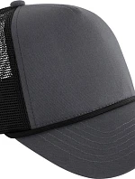 Beechfield B 633 5 panelová Trucker kšiltovka "Rope" 53.0633 graphite grey/black