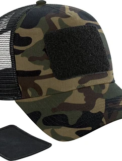 Beechfield B 641 5 panelová kšiltovka "Removable Patch Trucker" 53.0641 jungle camo