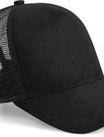 Beechfield B 643 5 panelová kšiltovka "Suede Snapback Trucker" 53.0643 black