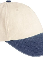 Beechfield B 673 6 panelová nízkoprofil kontrastní kšiltovka 53.0673 natural/vintage denim