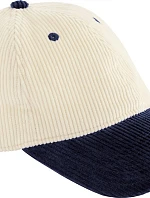 Beechfield B 690 6 panelová kšiltovka "Contrast Corduroy" 53.0690 natural/navy