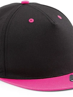 Beechfield B 610C 5 panelová Snapback kontrastní kšiltovka 53.610C black/fuchsia