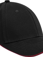 Beechfield B 820C 6 panelová kšiltovka EarthAware® 53.820C black/classic red